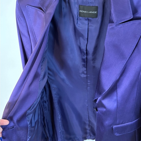 Vintage Rena Lange Deep Purple Silk Jacket. Like new - Picture 10 of 11